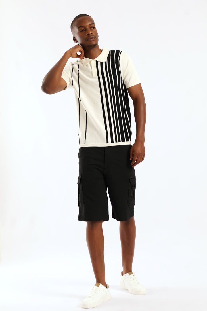 Knit Golfer - Ecru/Black