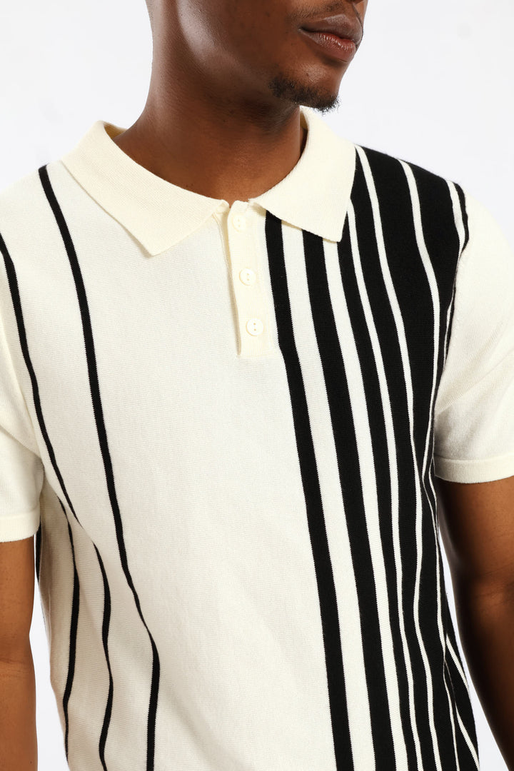 Knit Golfer - Ecru/Black