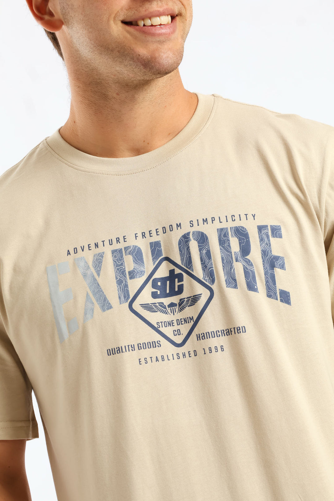 Explore Tee - Stone
