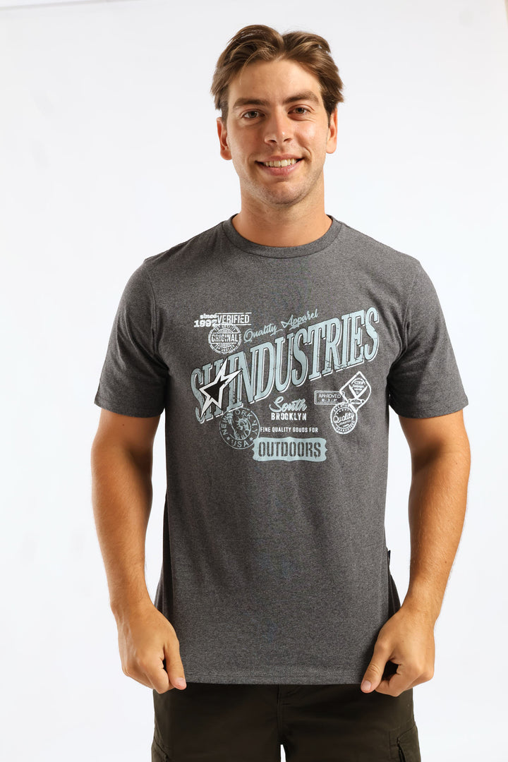 Industries Tee - Charcoal Melange