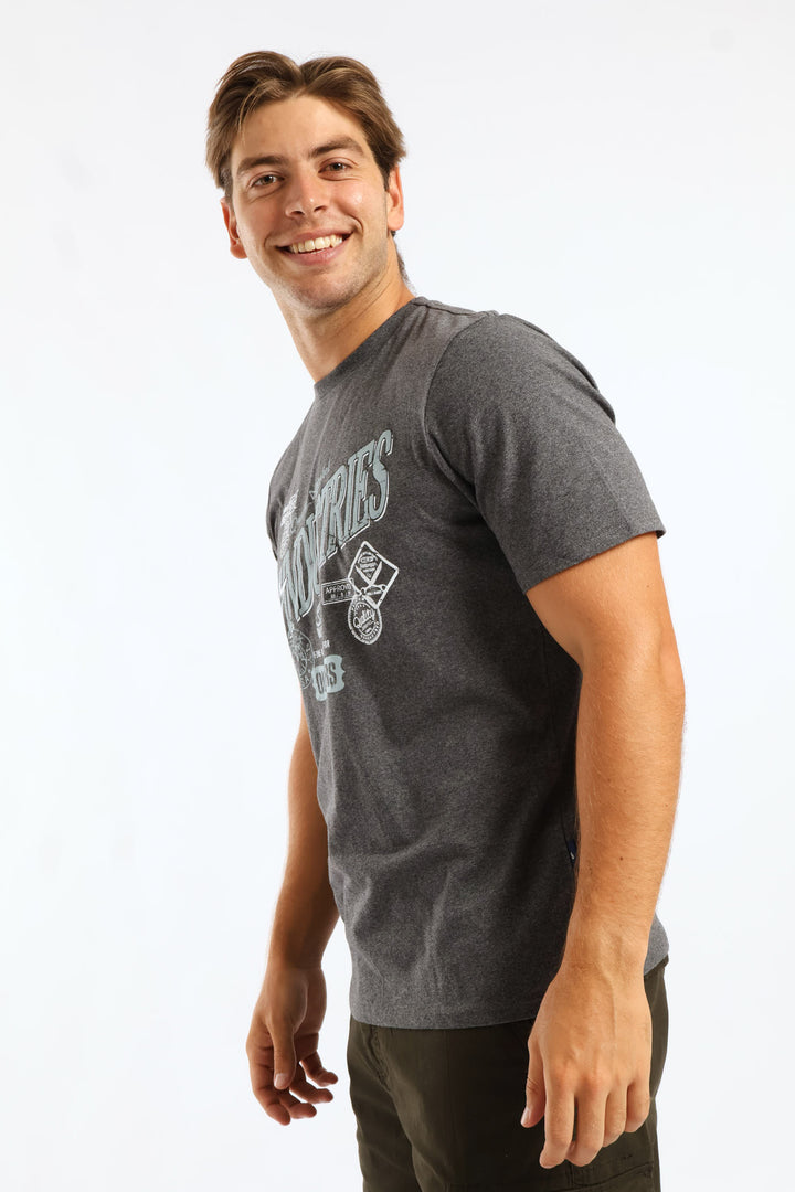 Industries Tee - Charcoal Melange