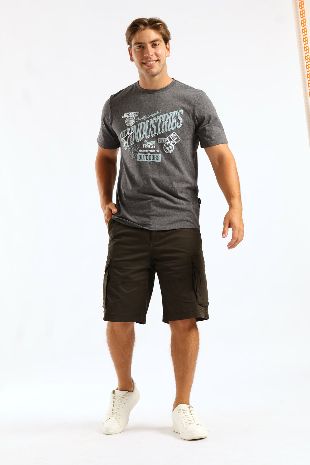 Industries Tee - Charcoal Melange