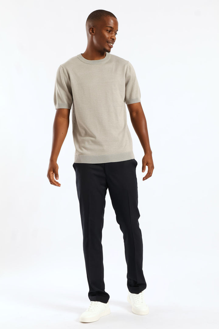 Short Sleeve Smart Knit Tee - Sage