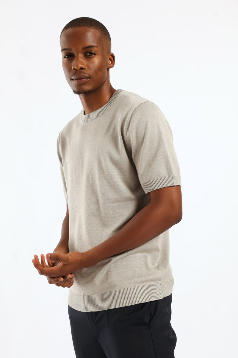 Short Sleeve Smart Knit Tee - Sage