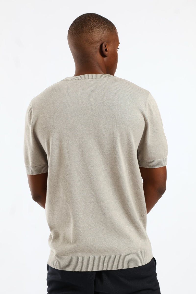Short Sleeve Smart Knit Tee - Sage