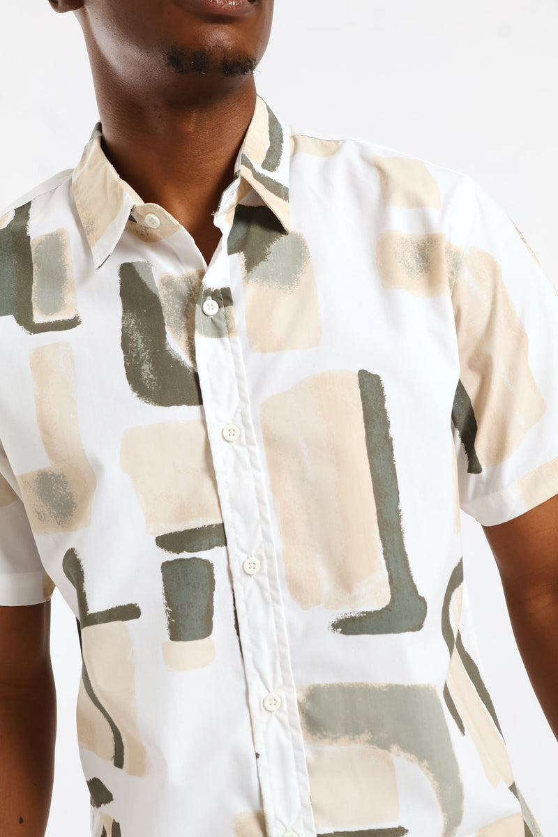Paint Blotch Printed Shirt - Multi