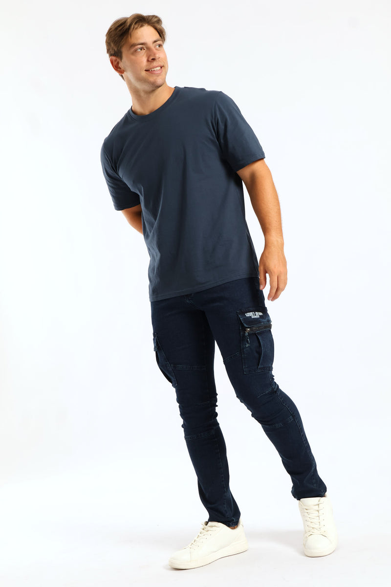 Bobby Cargo Denim - Dark Indigo