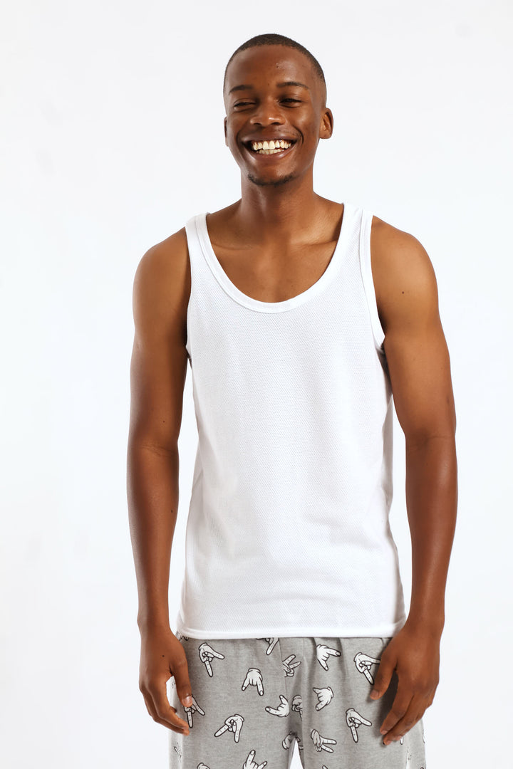 2 Pack Eyelet Vests - Black/White