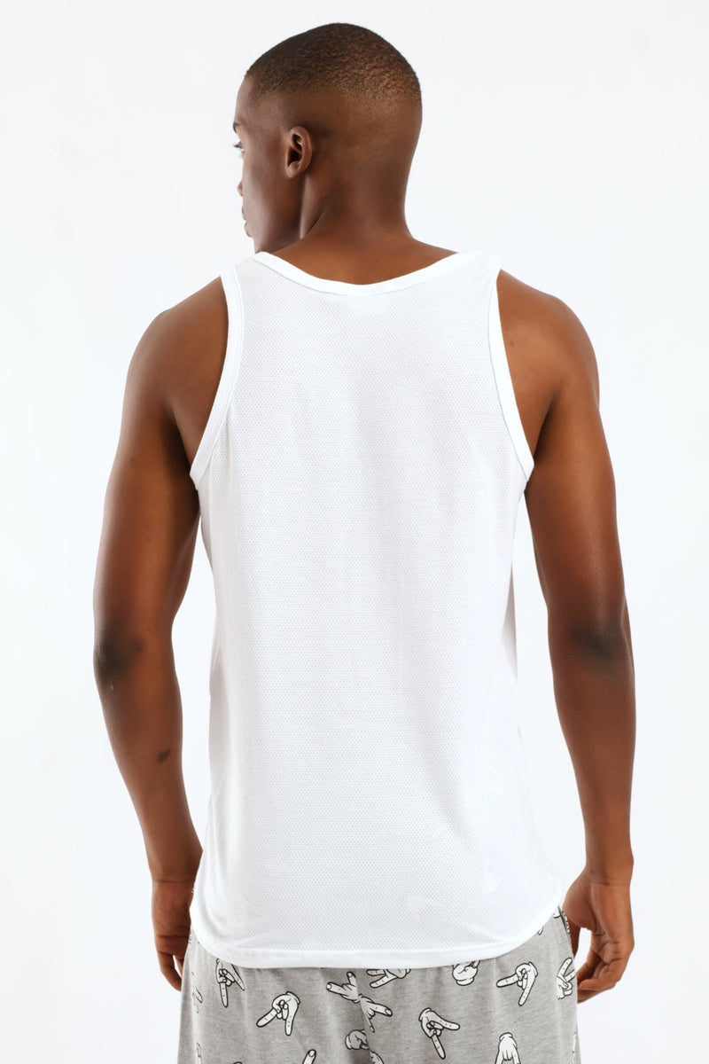 2 Pack Eyelet Vests - Black/White