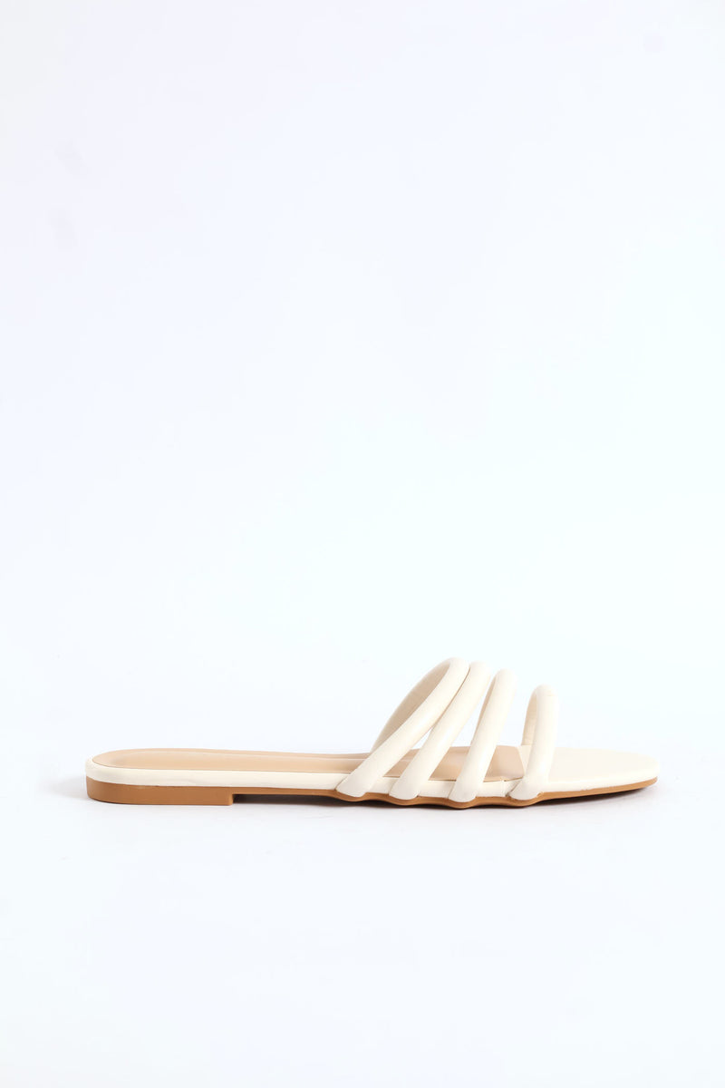 Triple Strap Sandal - Off White