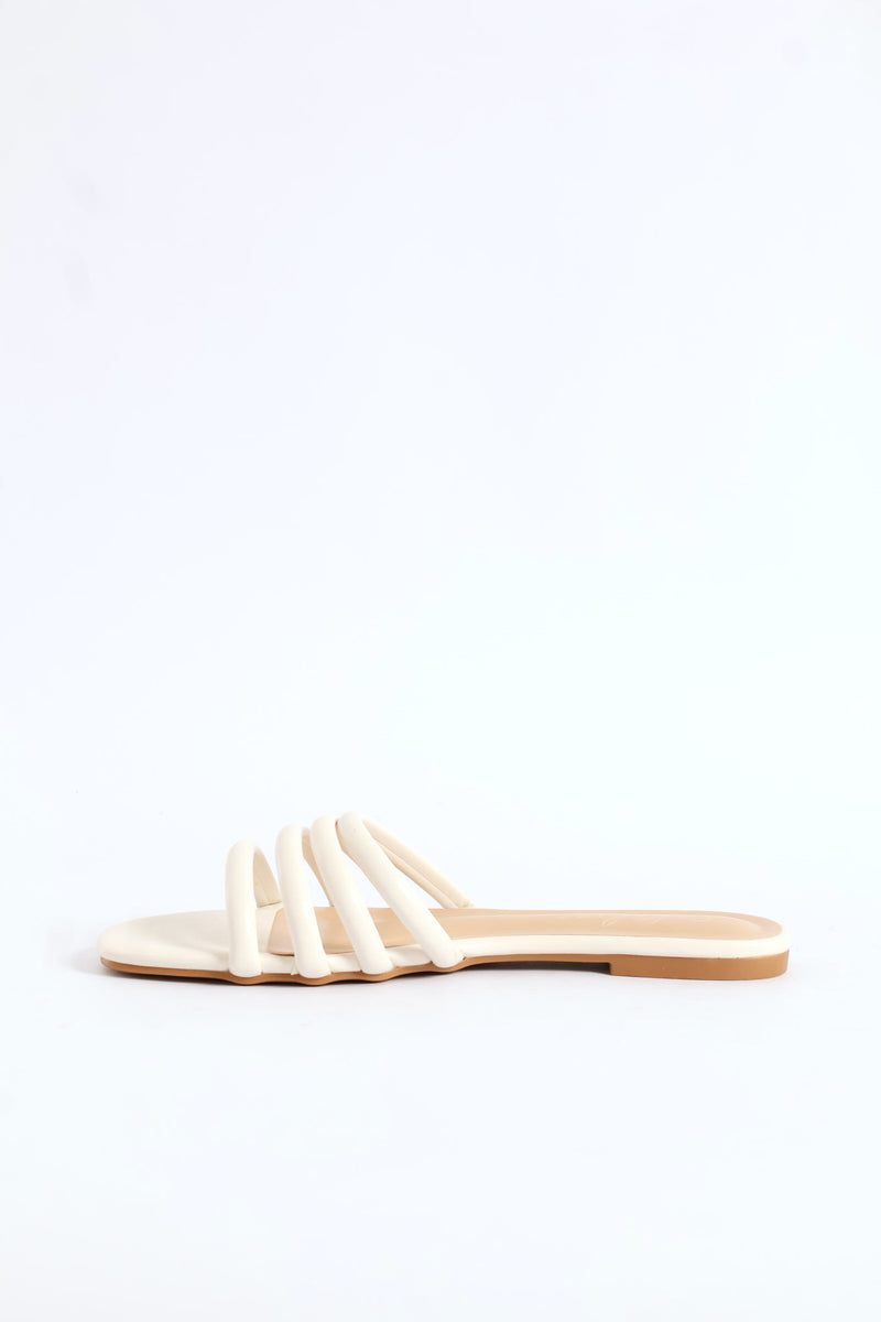 Triple Strap Sandal - Off White