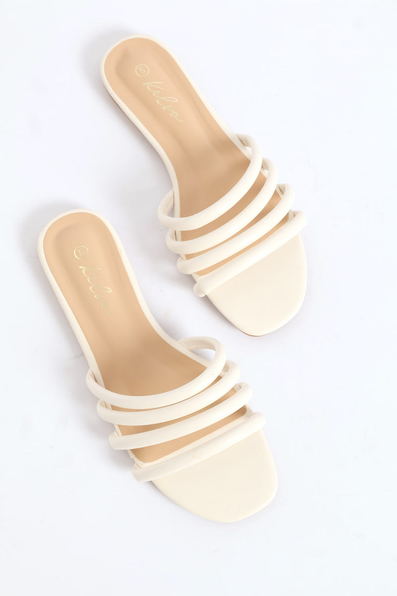 Triple Strap Sandal - Off White