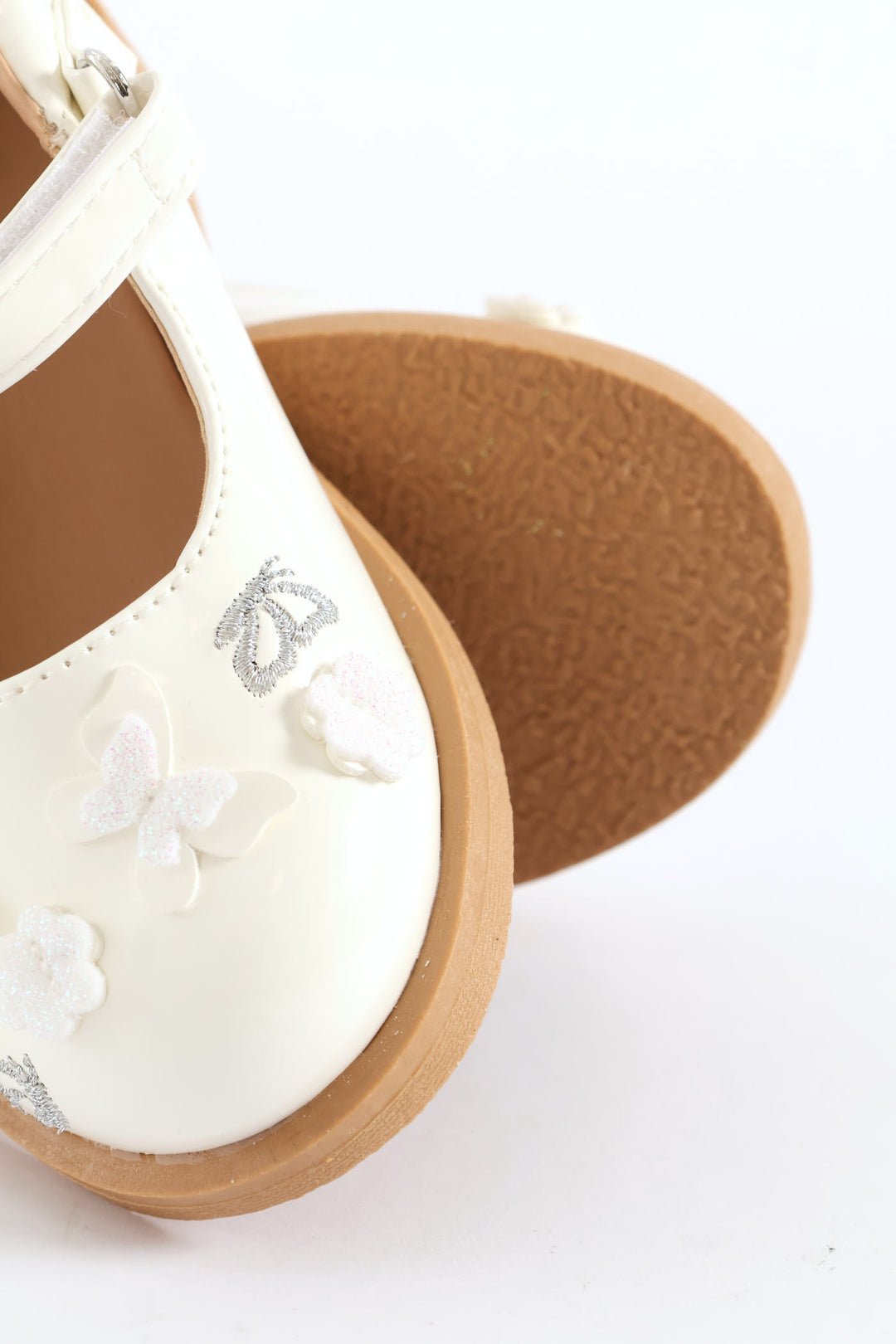 Pre-Girls Butterfly Comfort Shoe - White