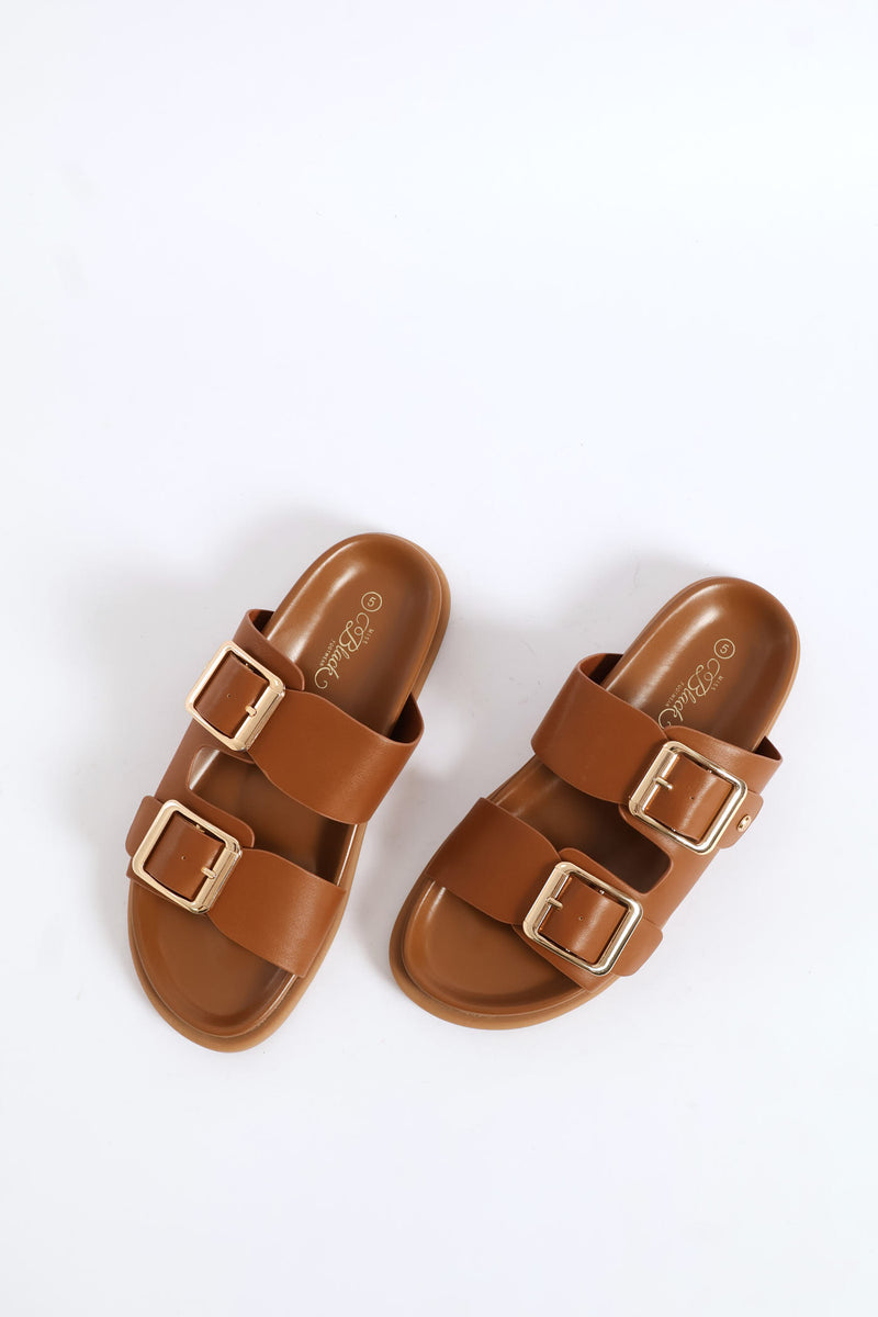 Polpetta 3 Double Strap Sandal - Tan