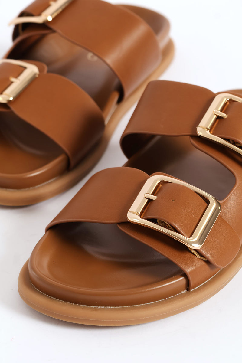 Polpetta 3 Double Strap Sandal - Tan