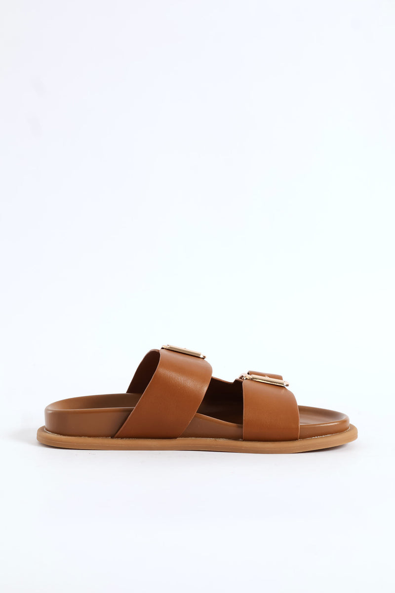 Polpetta 3 Double Strap Sandal - Tan