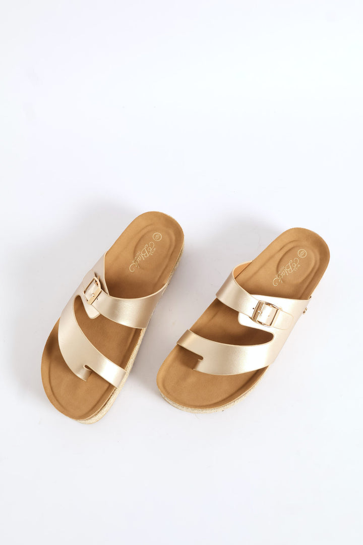 Lexicon Metallic Sandal - Champagne