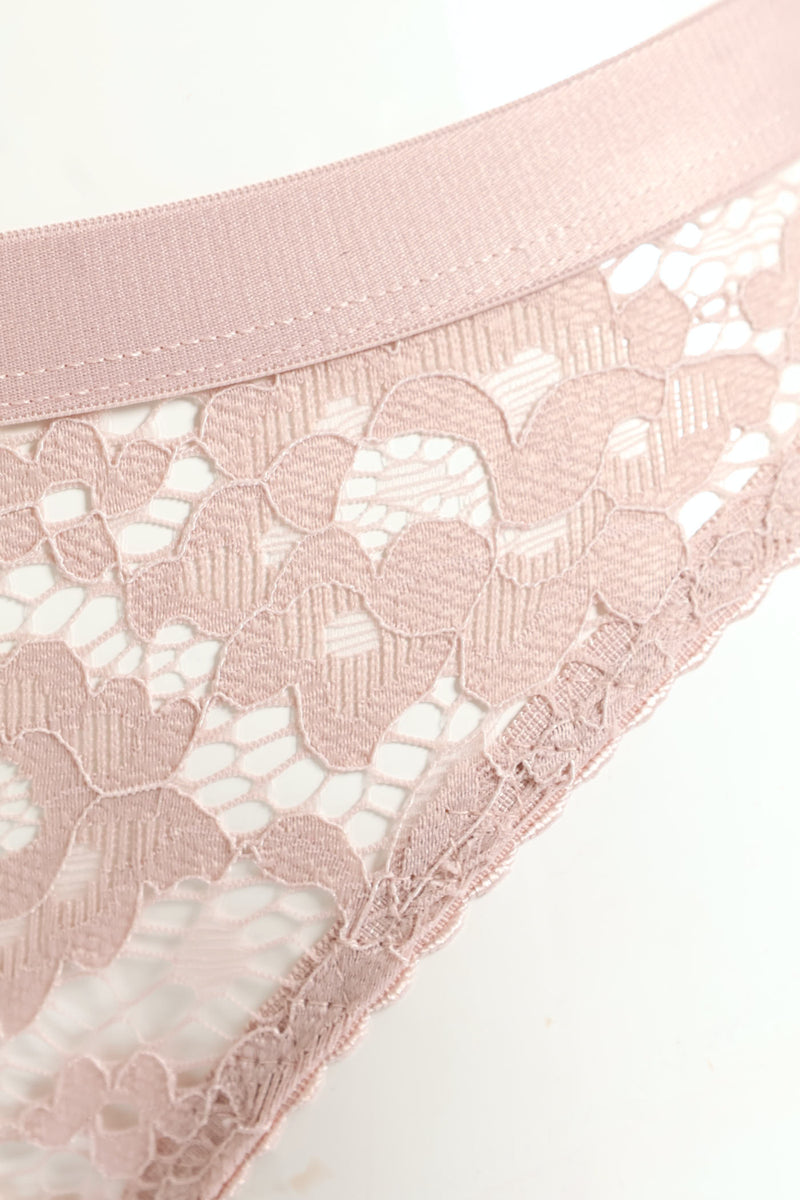 Lace Hi-Cut Panties - Lilac