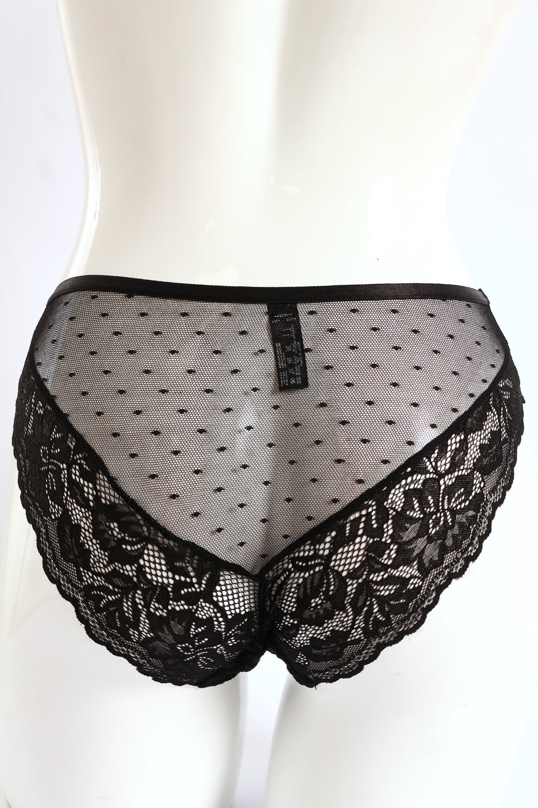 Lace Brazilian Panties - Black
