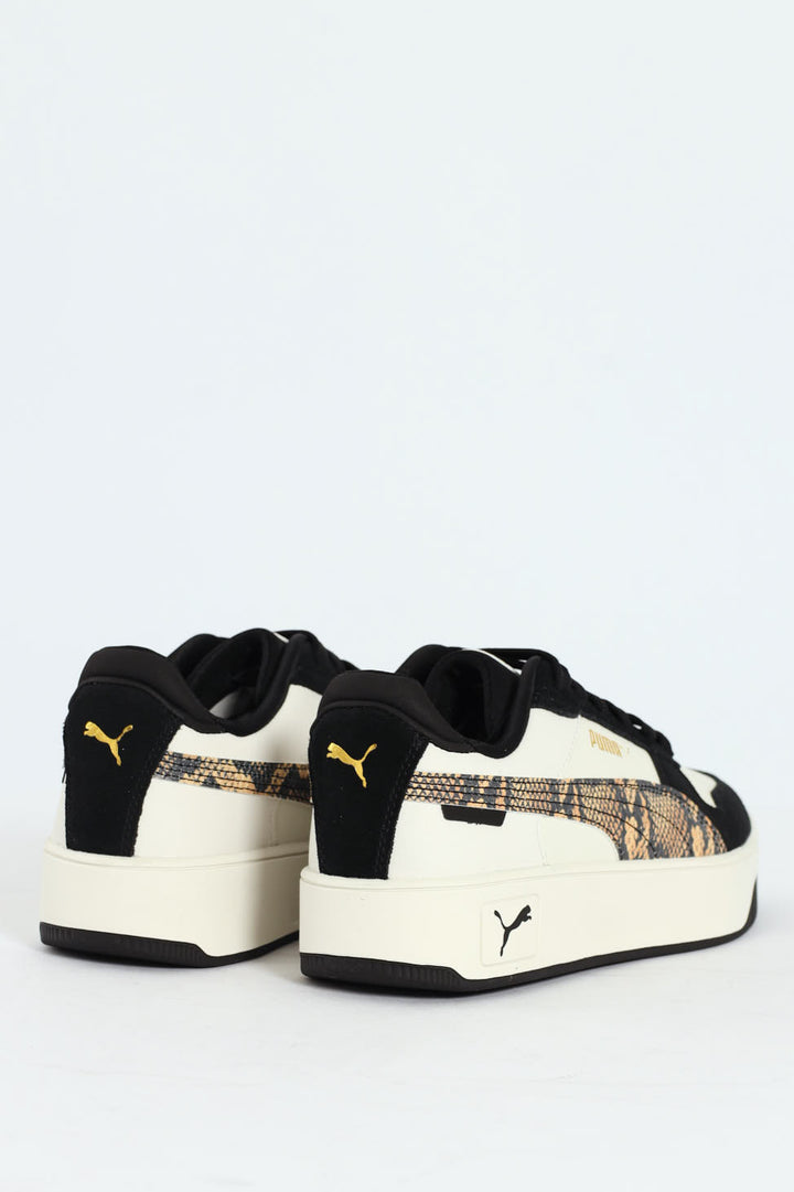 Carina Street Snake Chic Sneaker - White/Black