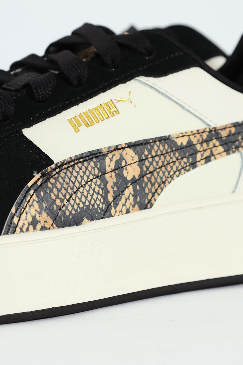 Carina Street Snake Chic Sneaker - White/Black