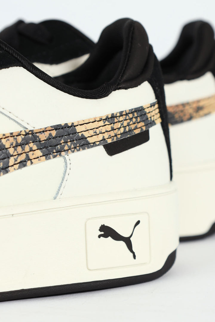 Carina Street Snake Chic Sneaker - White/Black