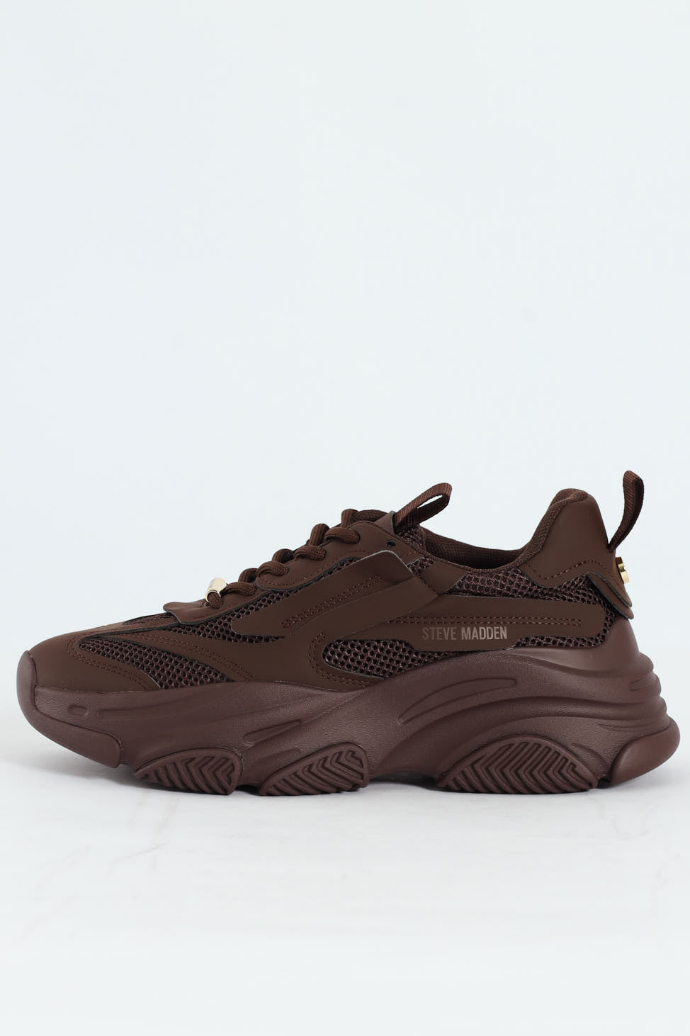 Possession Lace Up Chunky Sportie Sneaker - Chocolate