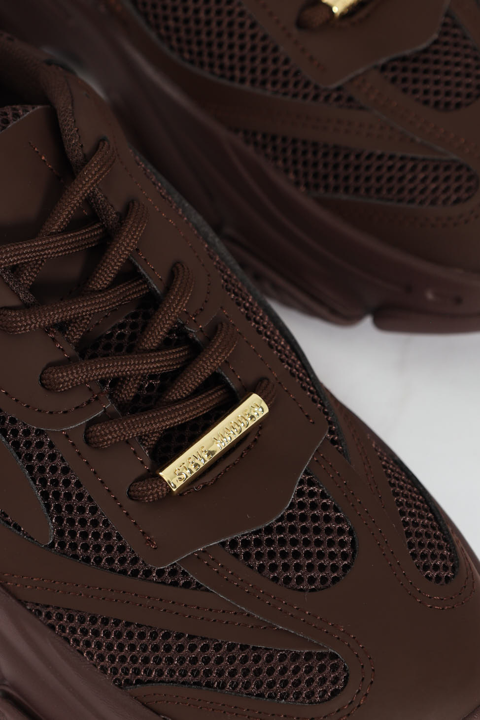 Possession Lace Up Chunky Sportie Sneaker - Chocolate