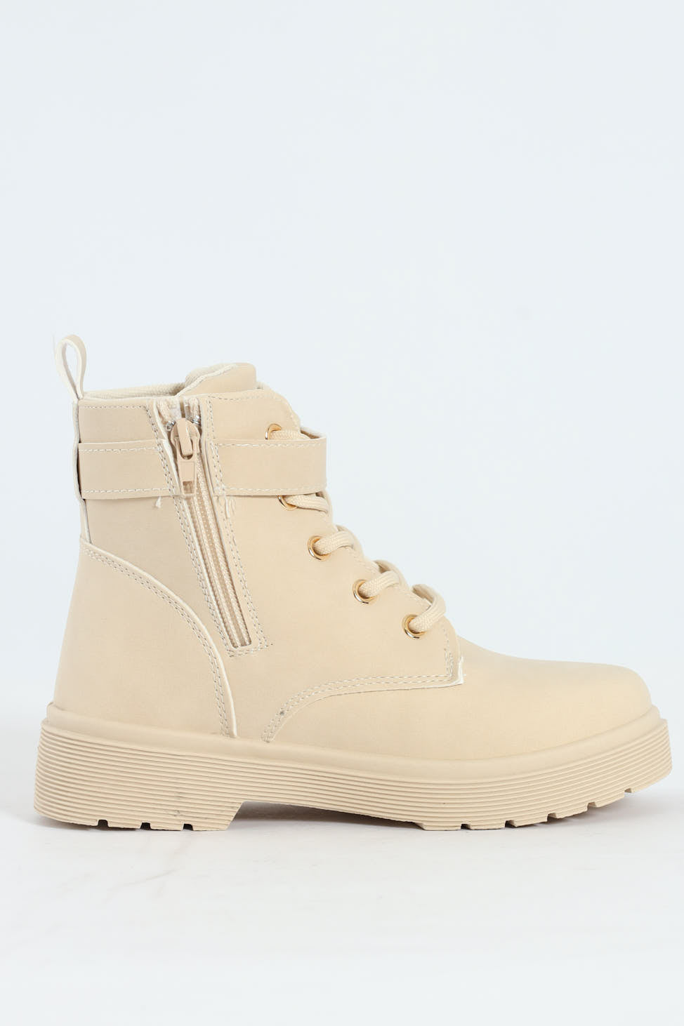 Girls Miltary Boot - Cream