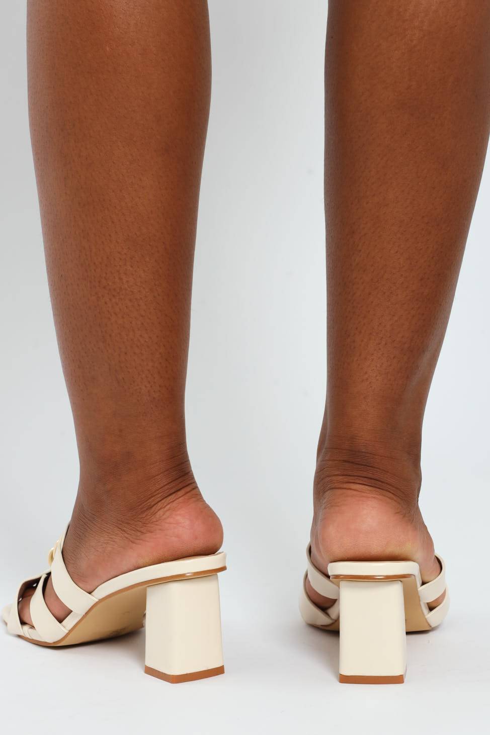 Link Trim Block Heel - Off White