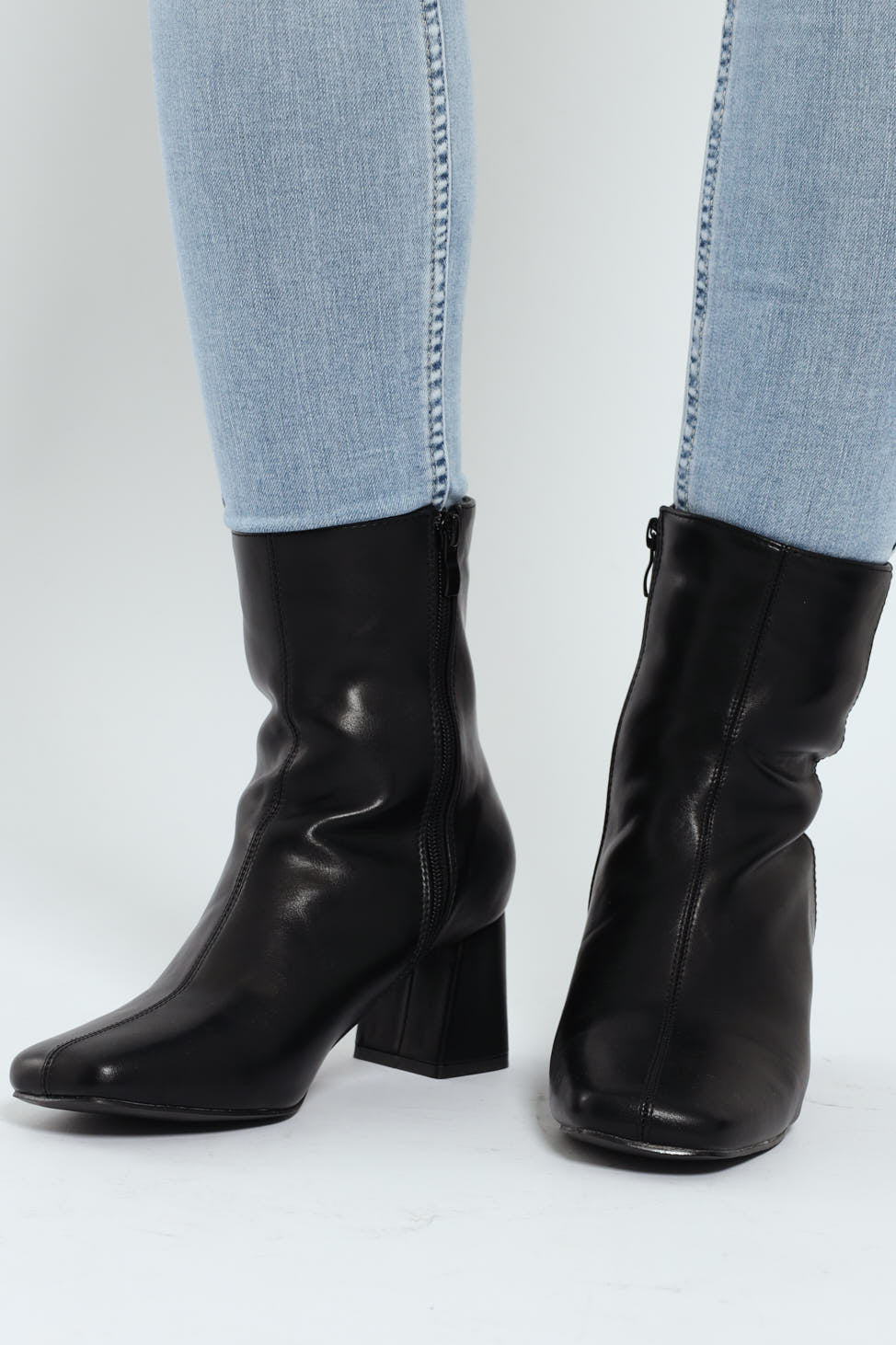 Square Toe Chelsea Boot - Black