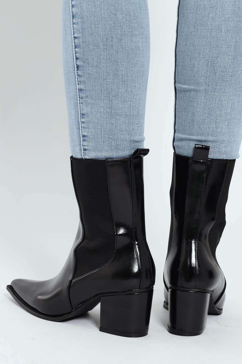 Pointy Cowboy Boot - Black