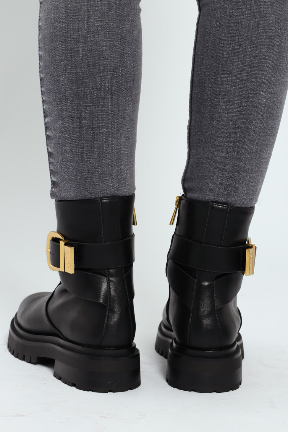 Lexs Leather Buckle Chelsea Boot - Black