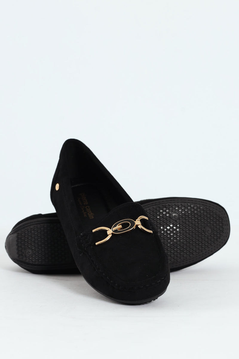 Prost 12 Horsebit Suede Driver Loafer - Black