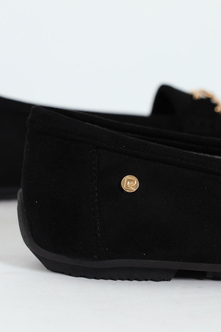 Prost 12 Horsebit Suede Driver Loafer - Black