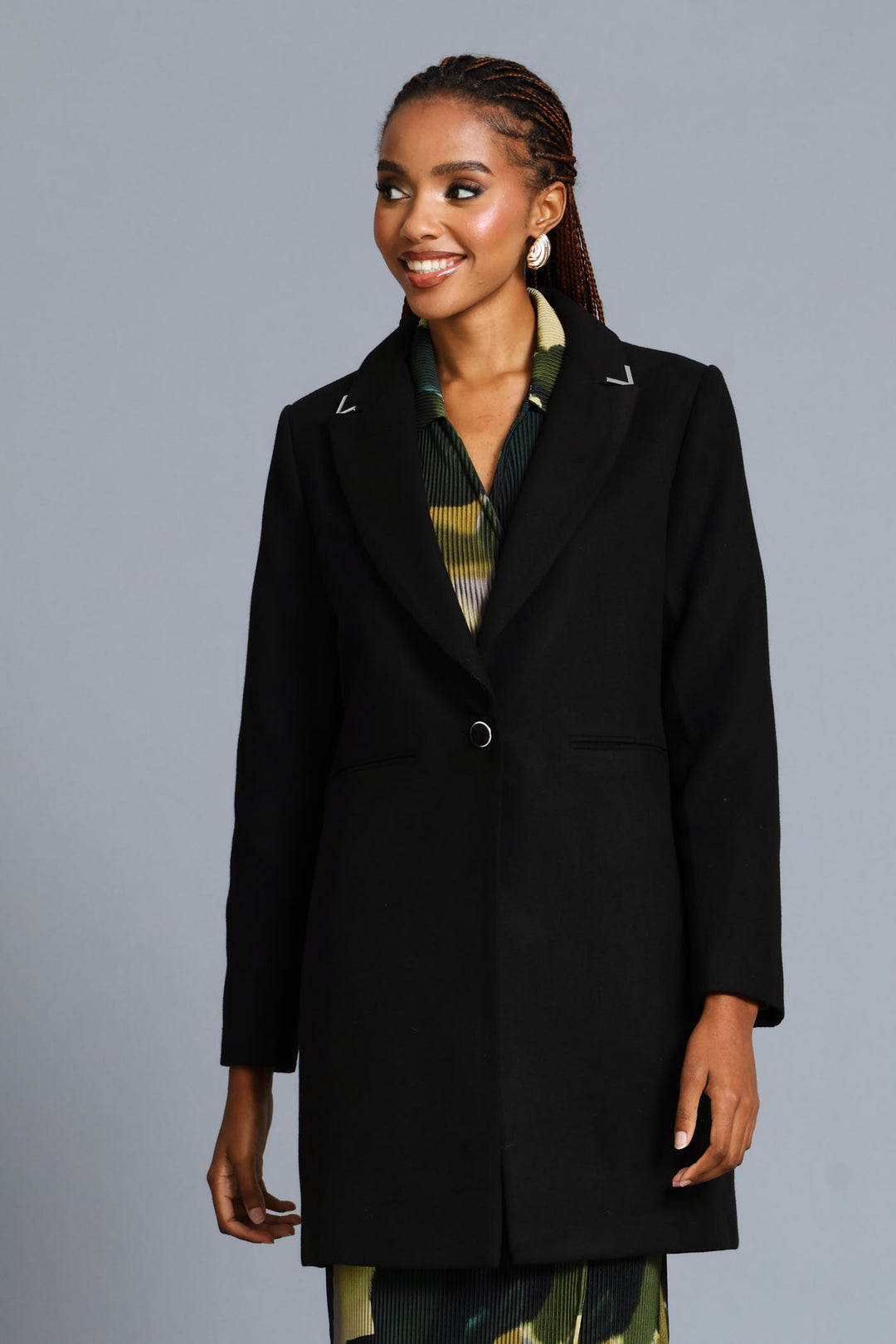 Charlotte Welt Pocket Single Breasted Coat - Black