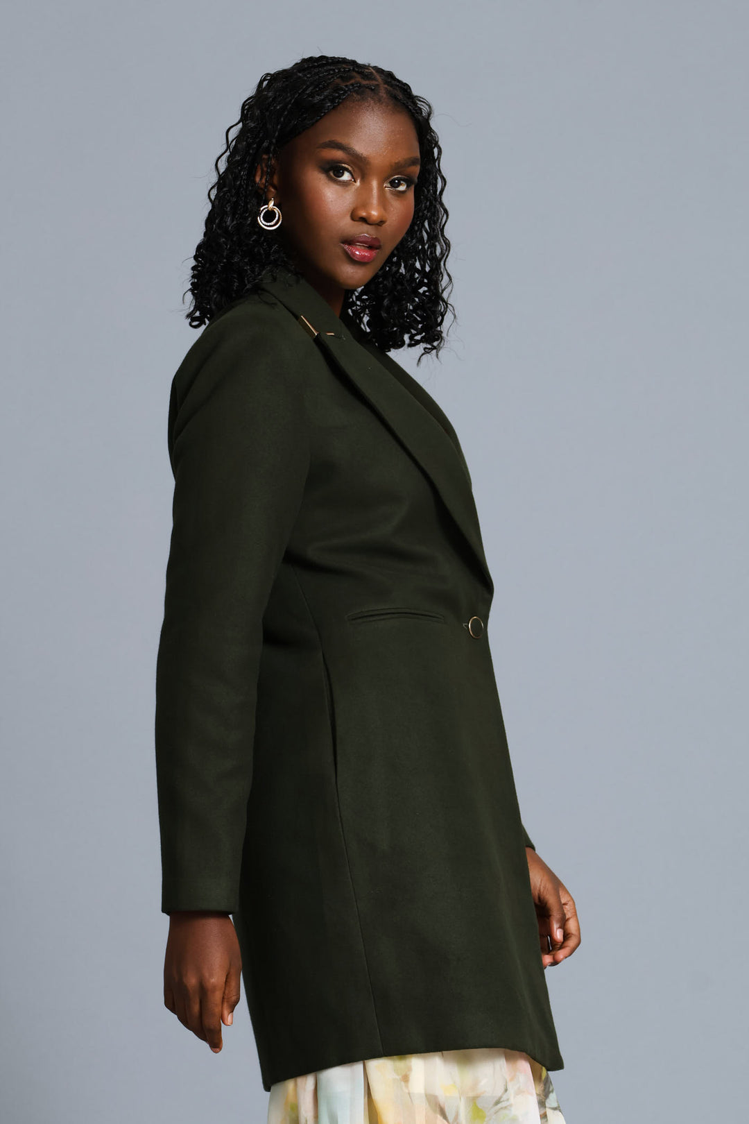 Charlotte Welt Pocket Single-Breasted Coat - Fatigue