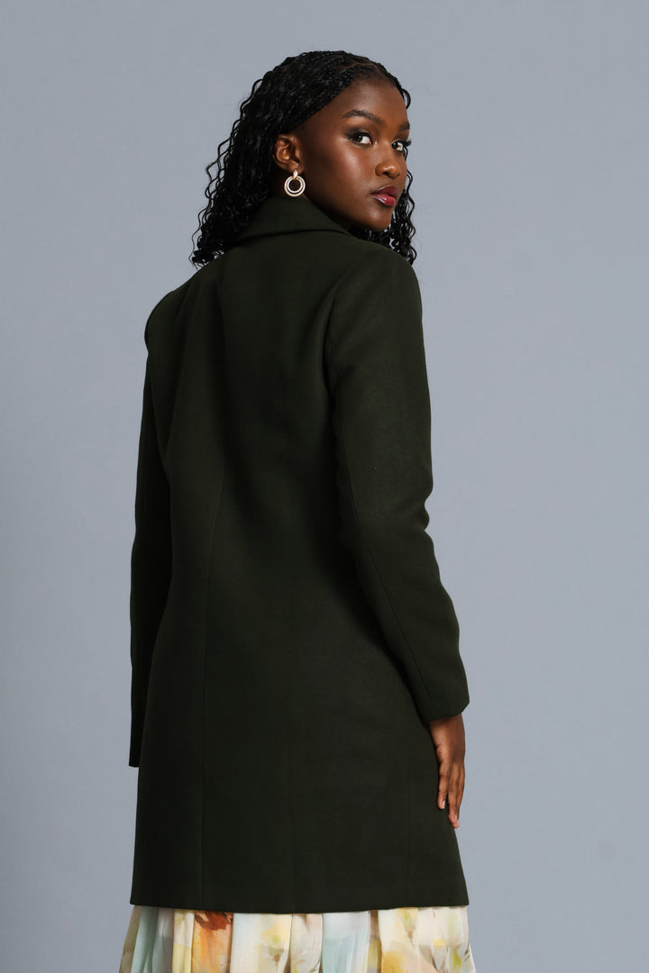 Charlotte Welt Pocket Single-Breasted Coat - Fatigue