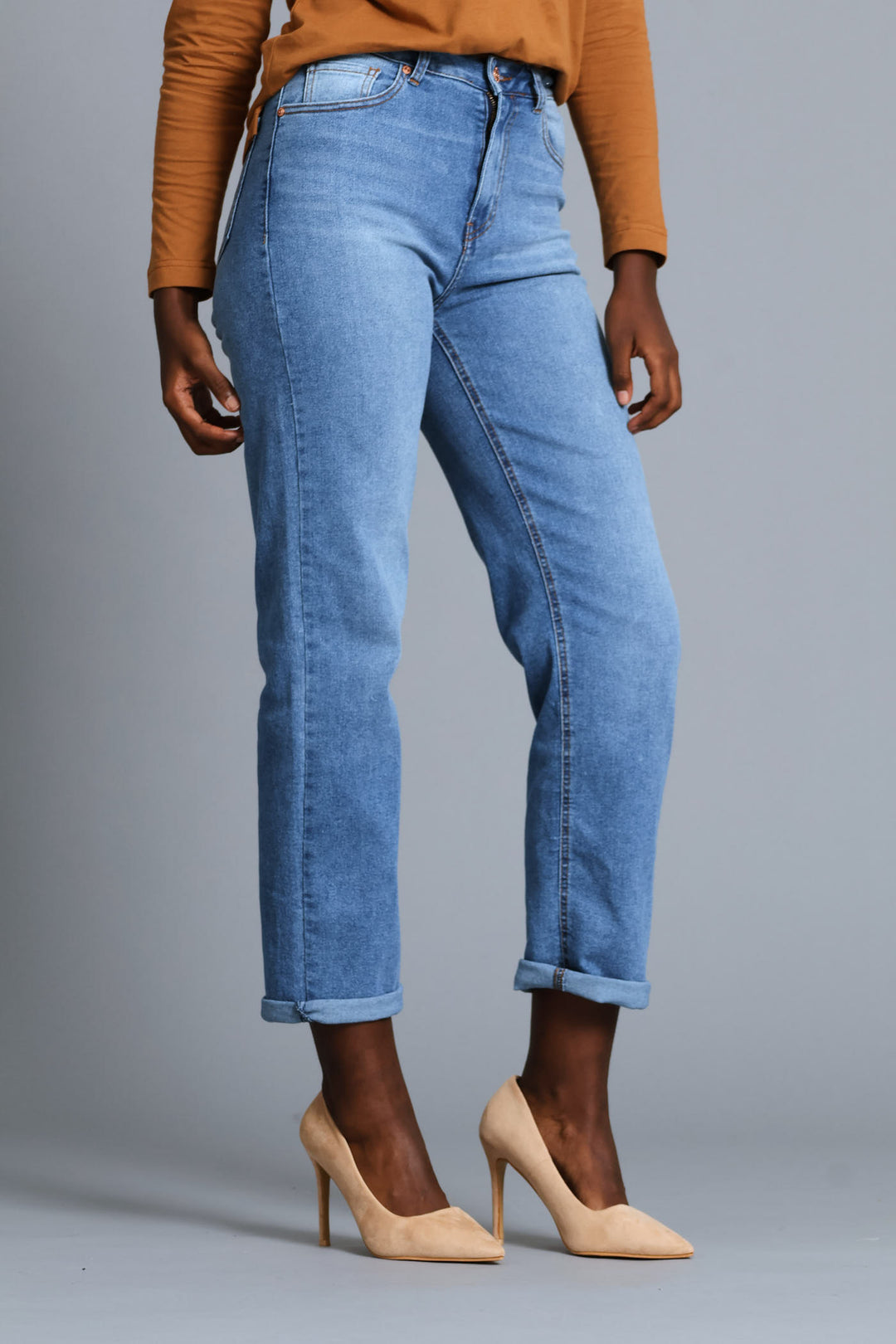 Classic Straight Leg Denim - Salty Mid Wash