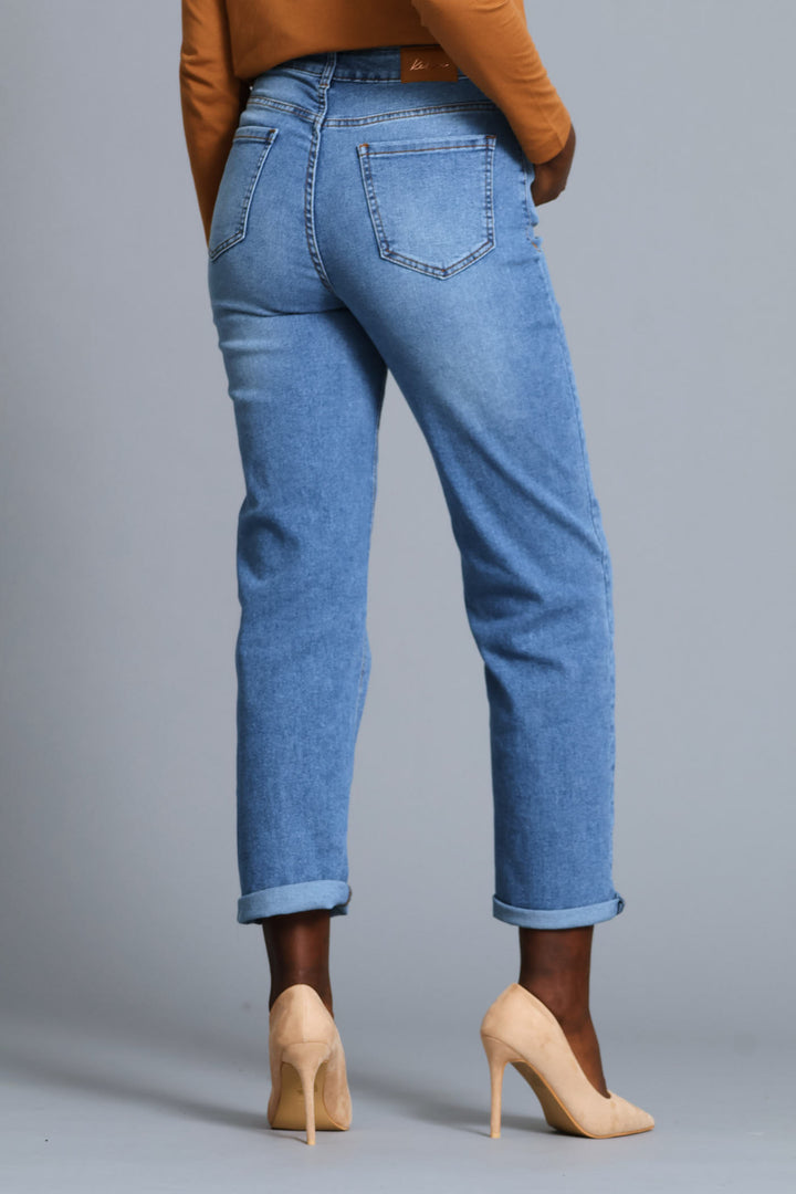 Classic Straight Leg Denim - Salty Mid Wash
