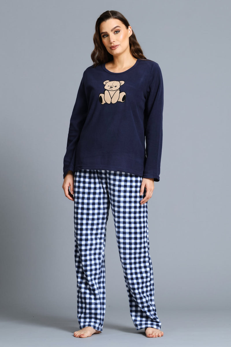 Mothers Day Teddy Polar Fleece Set - Navy