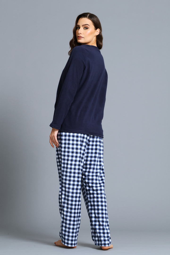 Mothers Day Teddy Polar Fleece Set - Navy