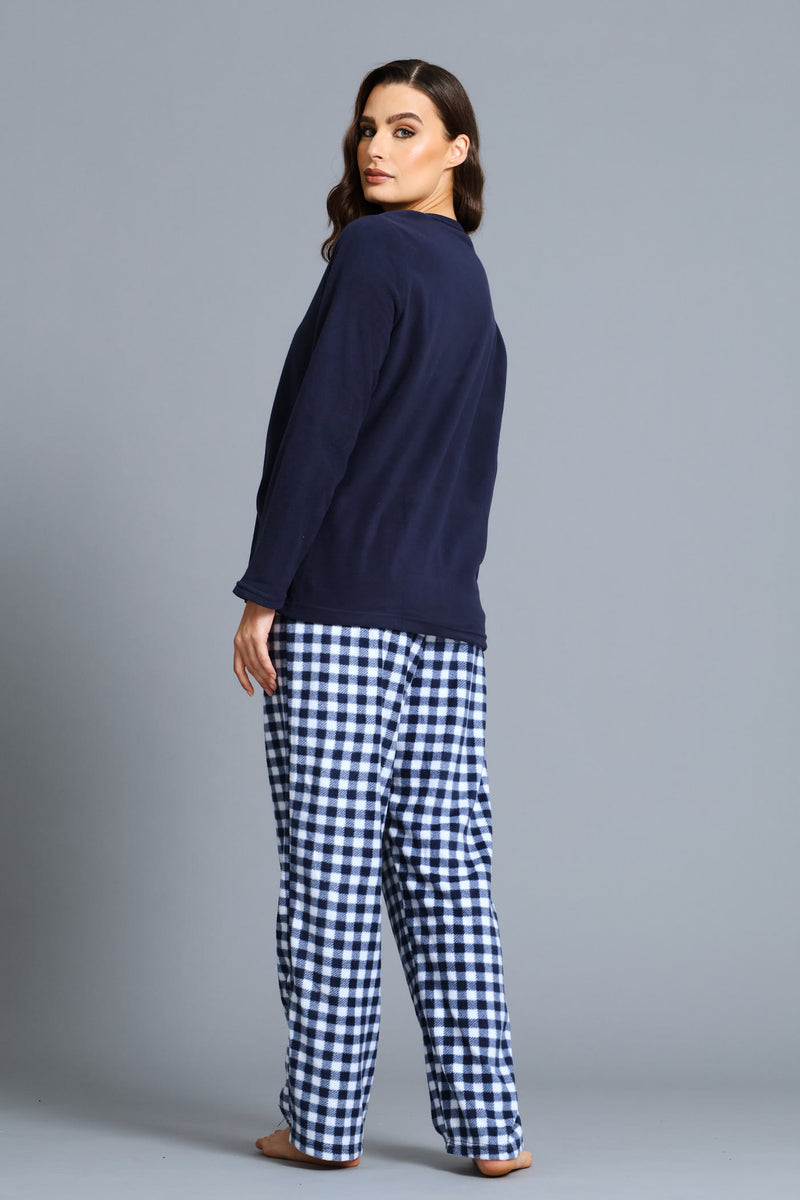 Mothers Day Teddy Polar Fleece Set - Navy