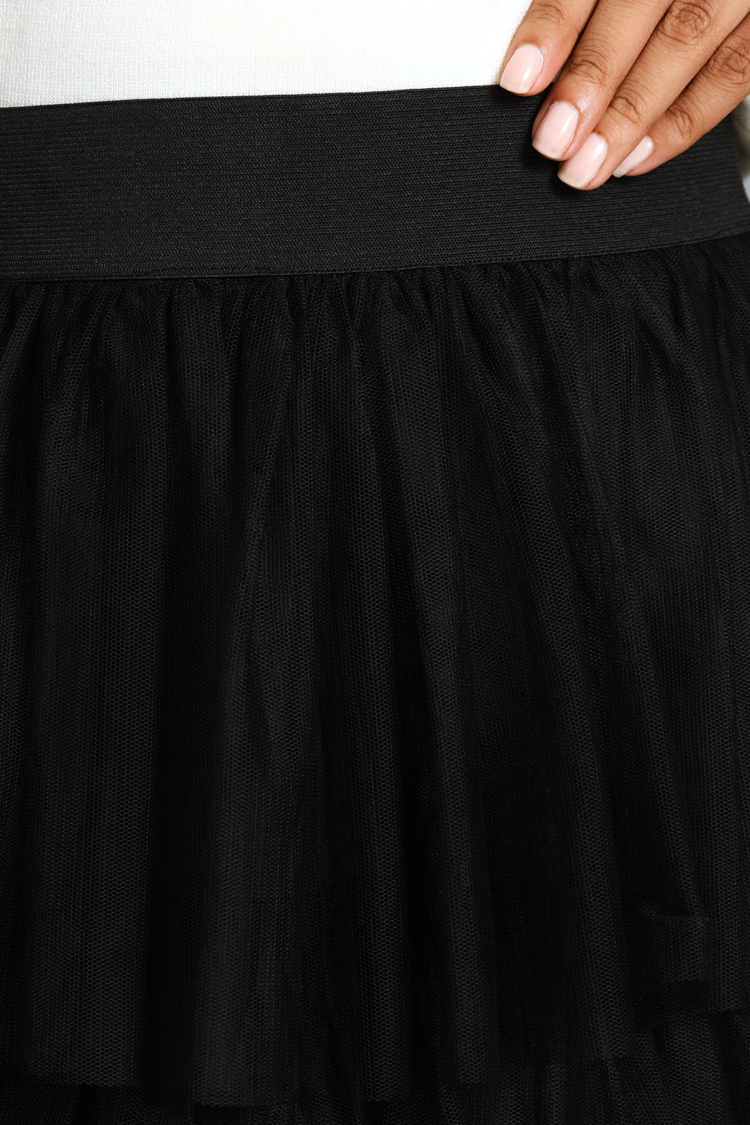 Rara Tiered Midi Skirt - Black