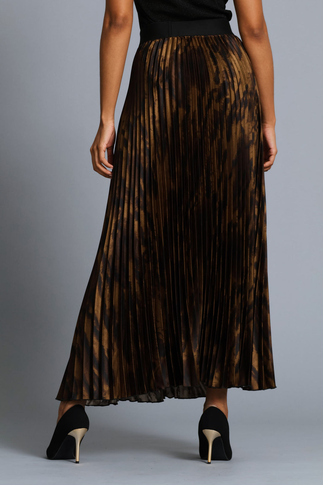 Zebra Print Satin Maxi Skirt - Multi