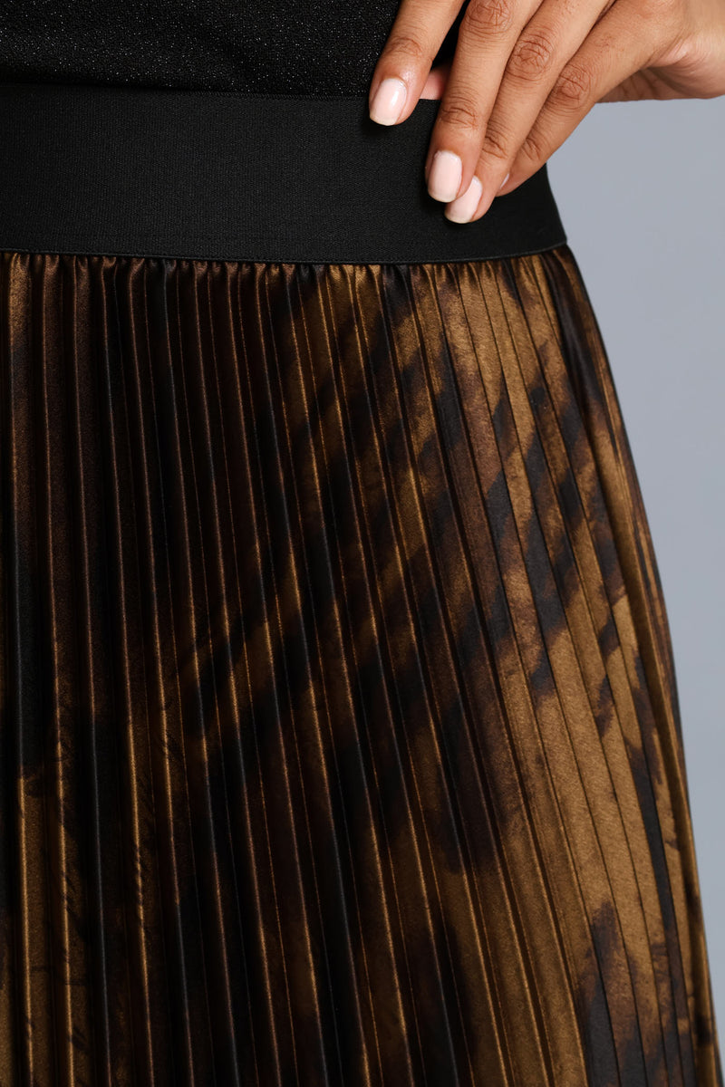 Zebra Print Satin Maxi Skirt - Multi