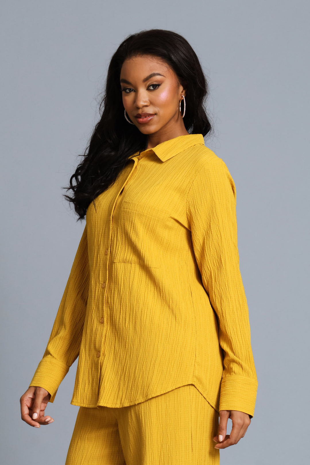 Textured Shirt - Mustard