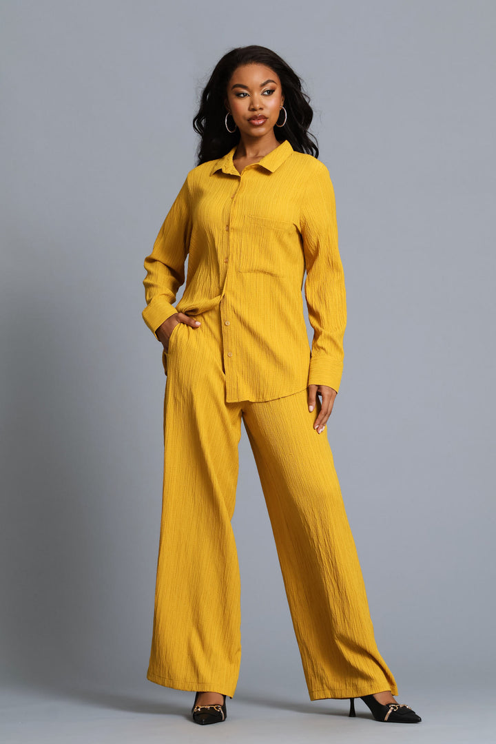 Textured Shirt - Mustard