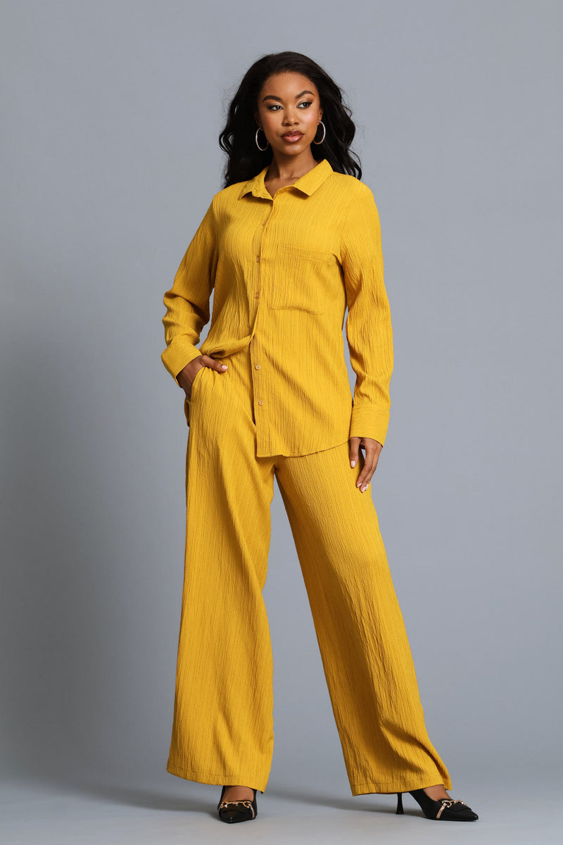 Textured Shirt - Mustard