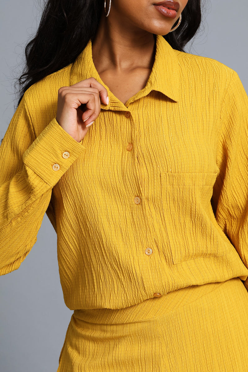 Textured Shirt - Mustard
